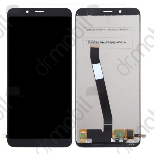 LCD kijelző Xiaomi Redmi 7A (érintőpanel, átvezető fóliával) fekete